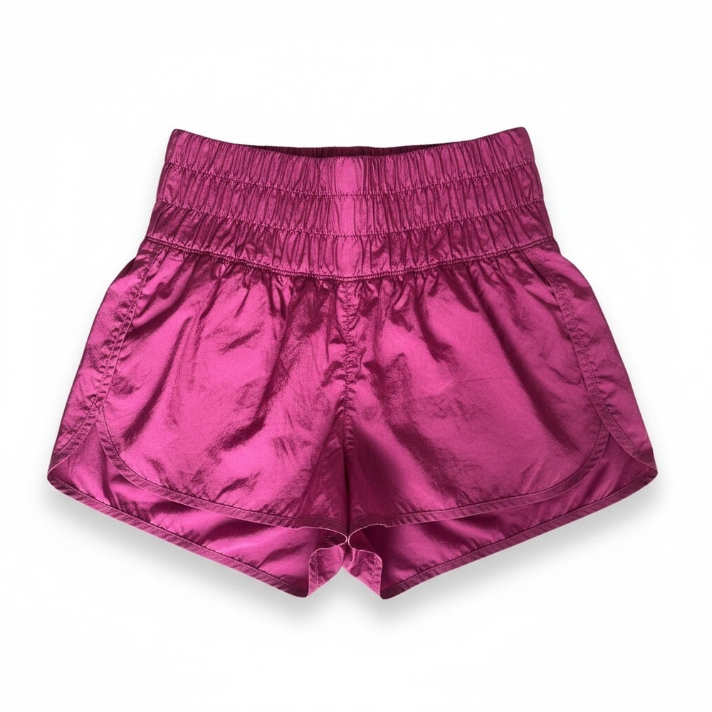 Free People Movement Pink Running Shorts Size Medium Lined High Rise